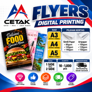 Flyers Printing Malaysia A3 A4 A5 - AA Cetak