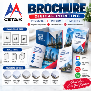 Brochure Printing Malaysia A3 A4 A5 - AA Cetak