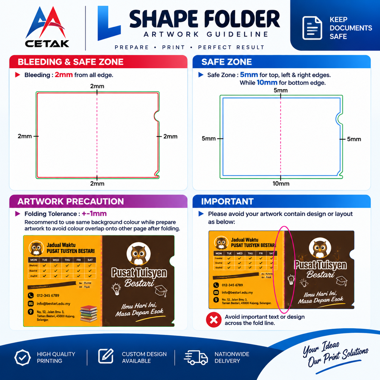 L Shape Folder Printing Malaysia - AA Cetak