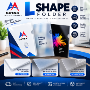 L Shape Folder Printing Malaysia - AA Cetak