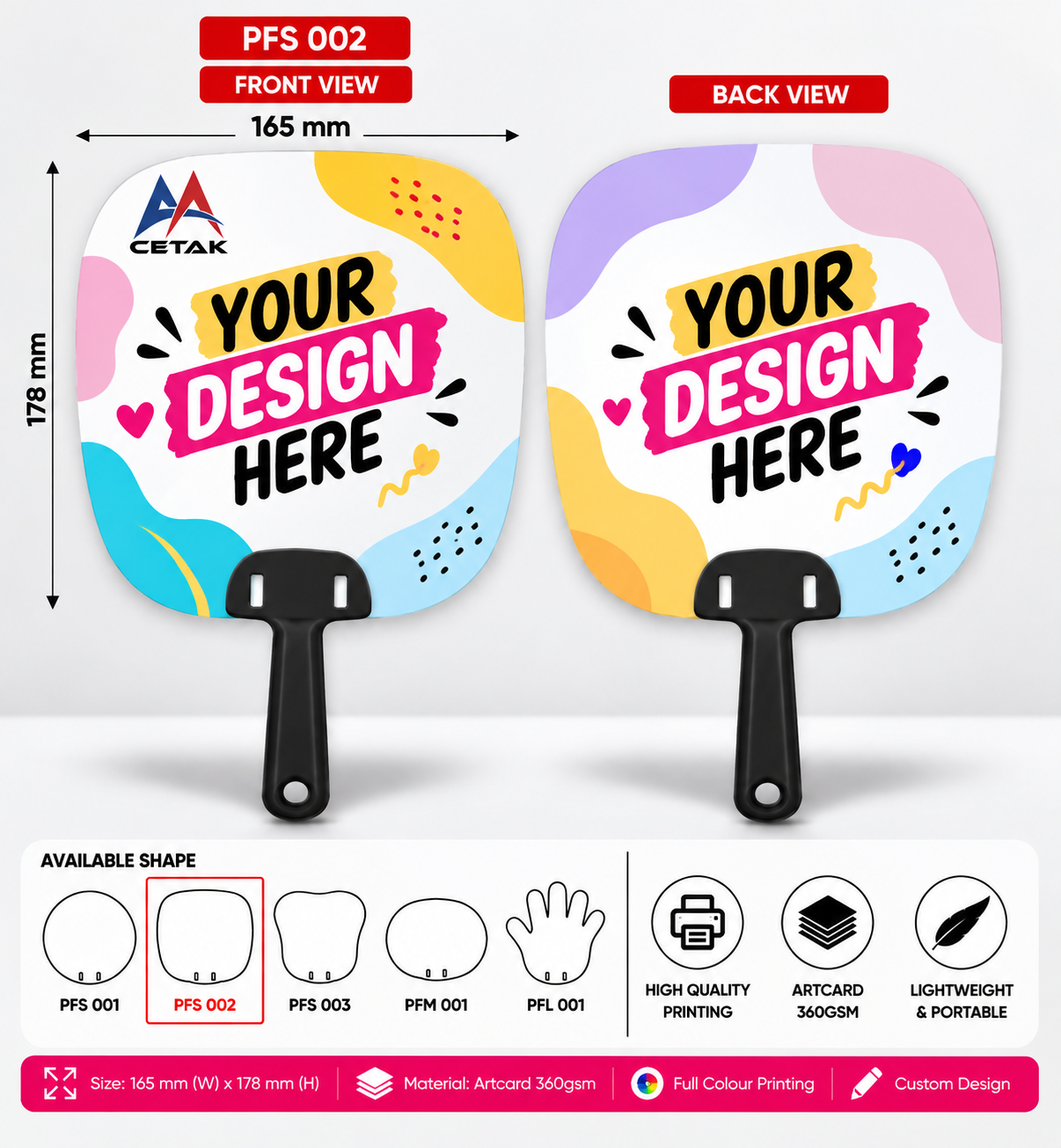 Custom Hand Fan Printing Malaysia | AA Cetak