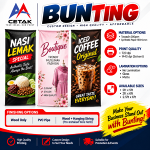 Bunting Printing Malaysia - Custom Bunting by AA Cetak