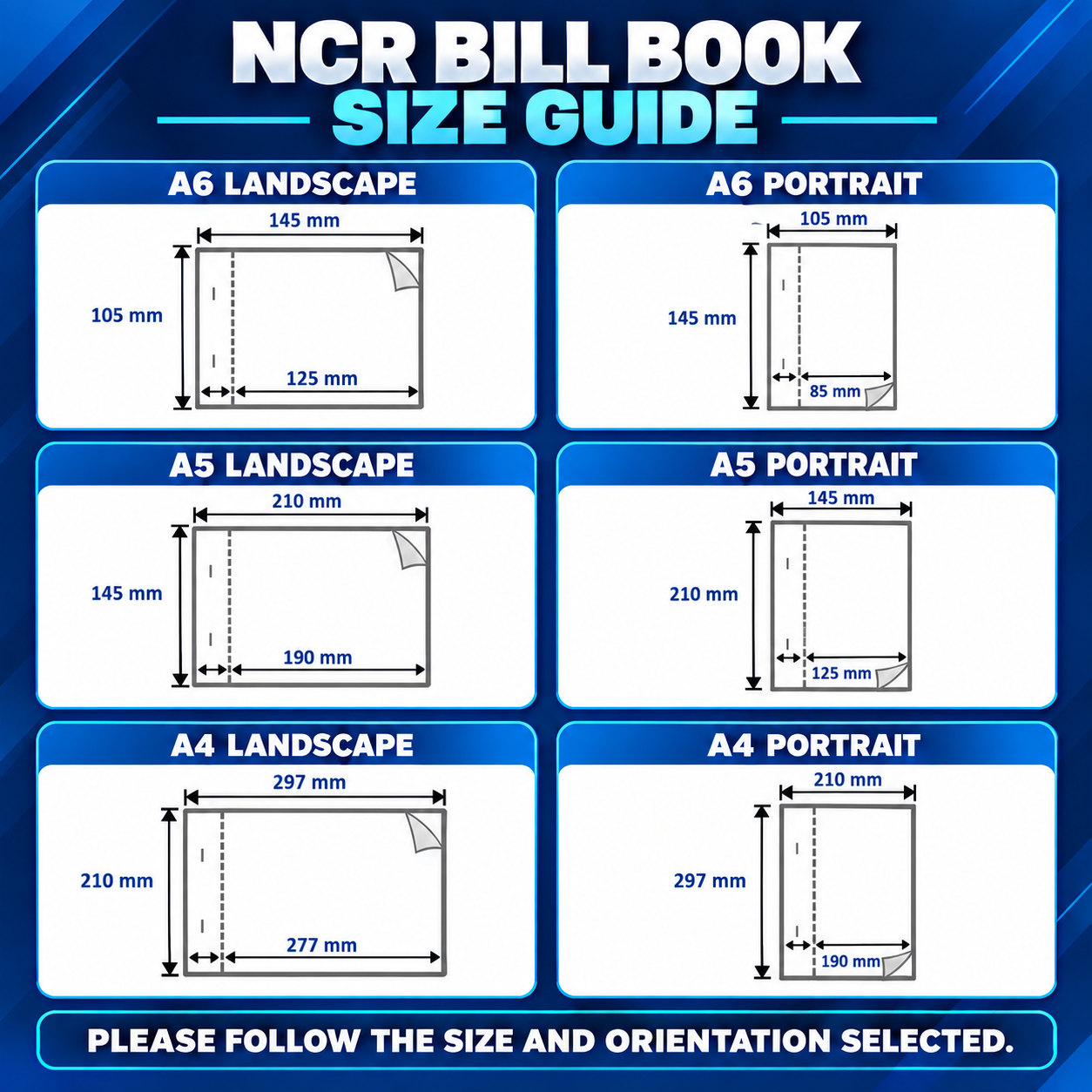 Custom NCR bill book printing for invoices, receipts, order forms and business records